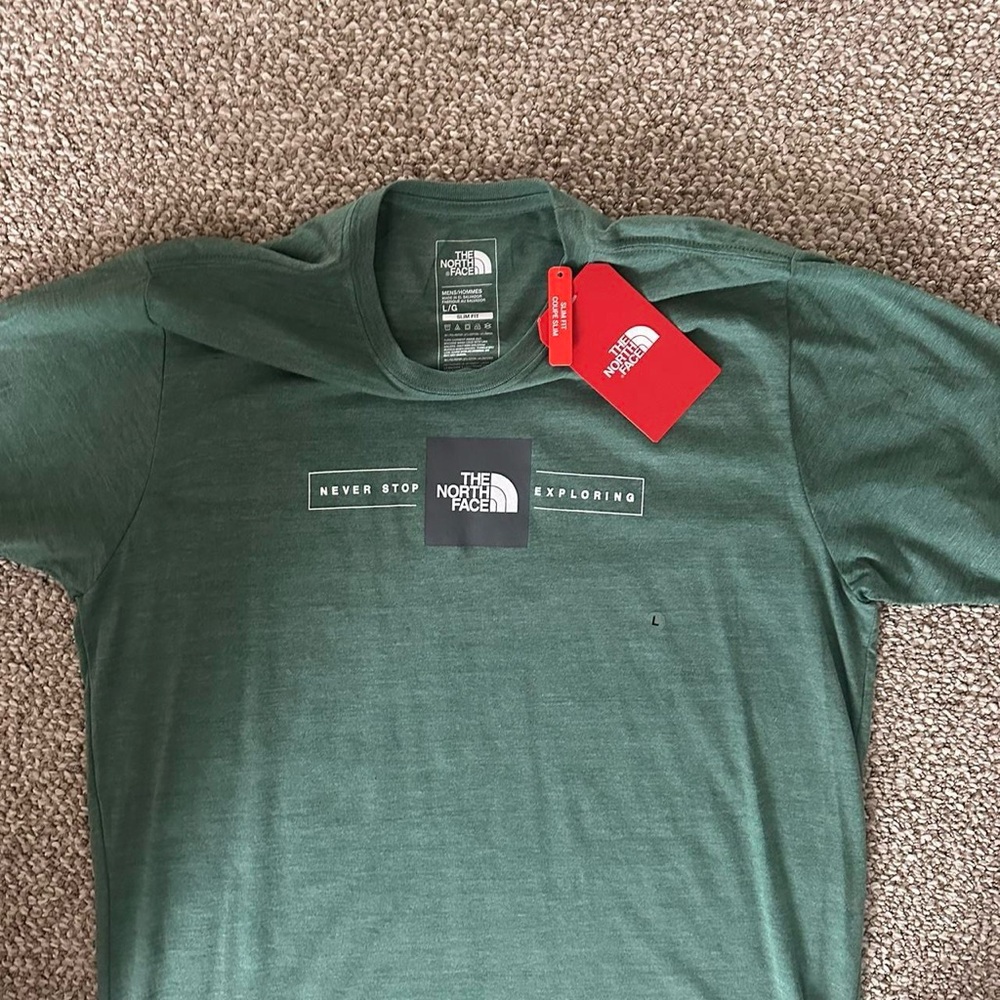 Green The North Face t-shirt (size large slim fit)
